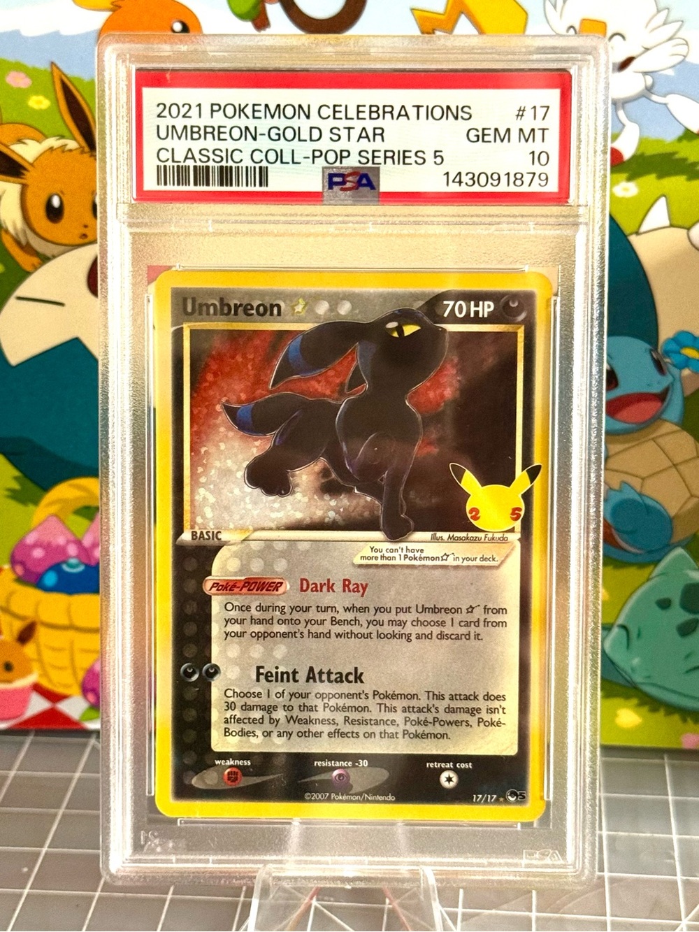 PSA 10 Umbreon-Gold Star Pokémon Card (2021 Celebrations) Pop Series 5 PSA 10